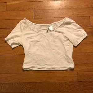 white crop top